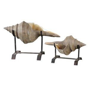 Uttermost Set of 2 Conch Shell Sculptures